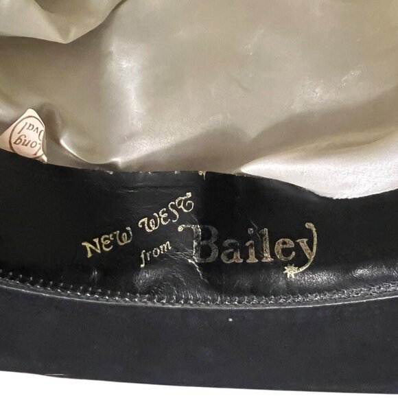 “New West” by Bailey Wool Felt Black Cowboy Hat Size 6 7/8 USA Long Oval - Picture 5 of 8